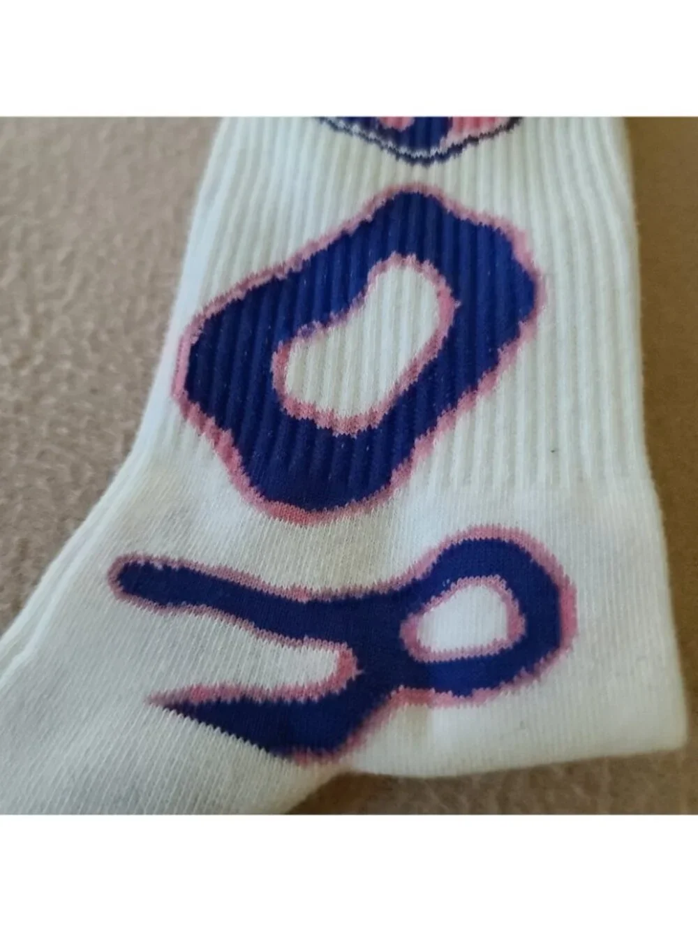 2 Pairs Urban Outfitters Crew Socks OS Unisex Butterfly Print + Order Chaos NEW